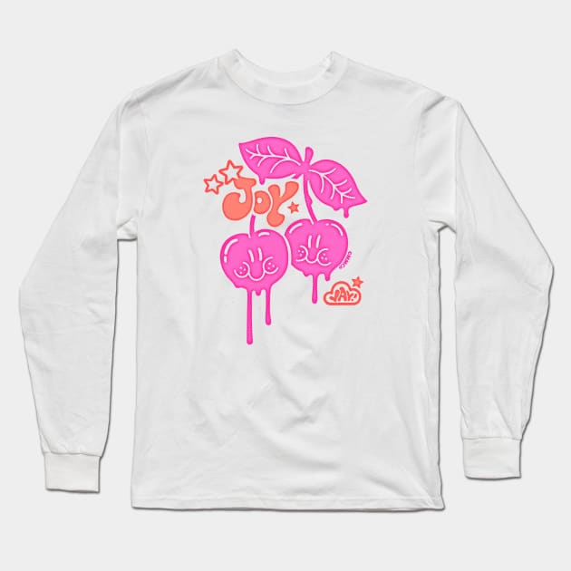 Joy Cherries - Candy Dip Long Sleeve T-Shirt by Marianne Martin